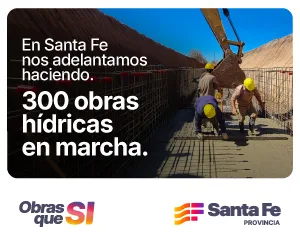 Publicidad: Gob. Sta. Fe - O. Hídricas. Marcha
